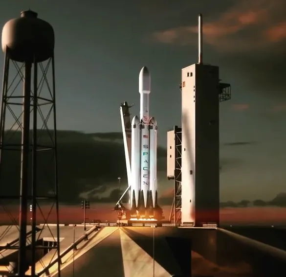 马斯克公布最新猎鹰重型火箭发射动画：回收三枚助推器