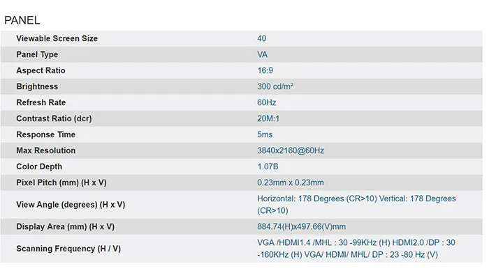 AOC发布新款40寸曲面4K显示器：VA面板+10位色彩，899美元