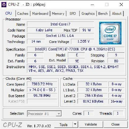 液氦-273度镇压！Intel i7-7700K狂超7.2GHz：四核全开