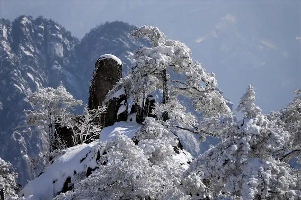 安徽黄山降雪达40厘米 美若童话世界