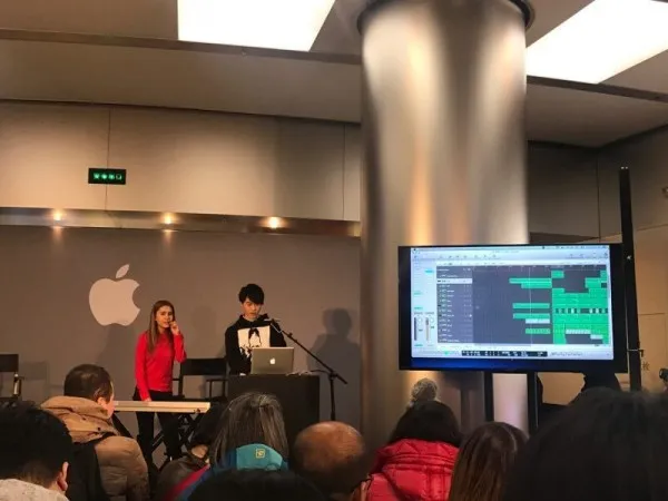 音乐才子宫阁在王府井Apple Store举办活动