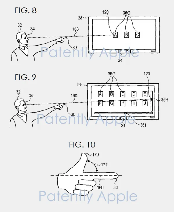 苹果获批一项通过凝视和手势指点控制电视或iMac屏幕的专利