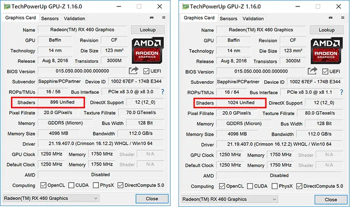 蓝宝石RX 460 1024sp超白金评测：真·Polaris 11庐山真面目