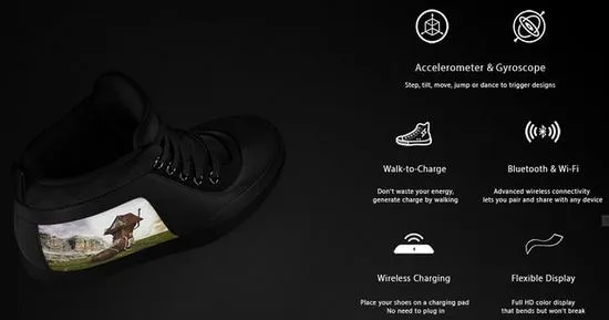 连鞋子也智能了 搭载电子墨水屏的未来球鞋