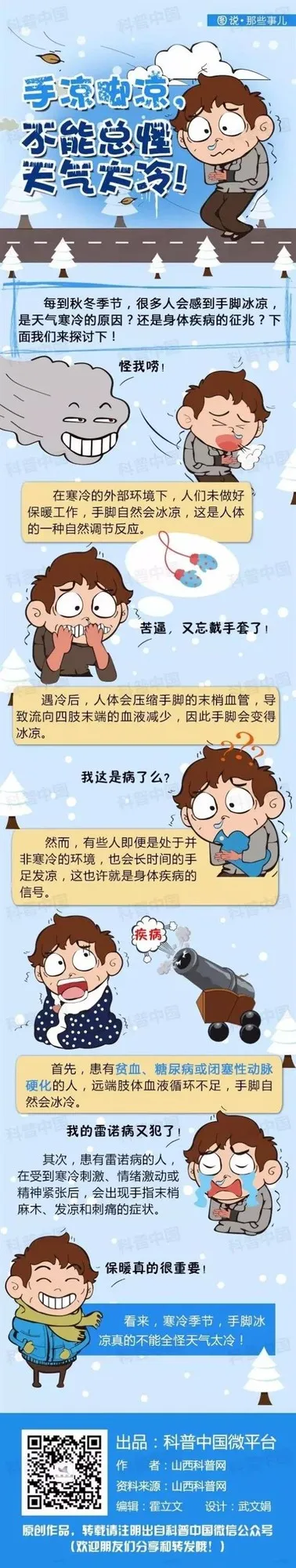 科普：手脚冰凉，不能怪天气太冷