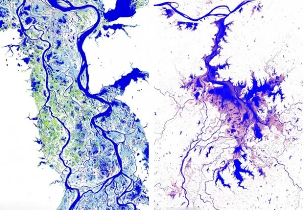 300万张卫星图制成高清地图揭示地表水变化