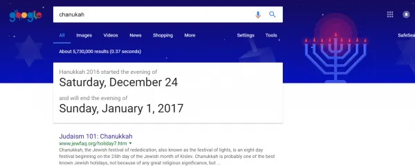 [图]Google为节日搜索装点页面：Festivus竟跳转出一根棍子