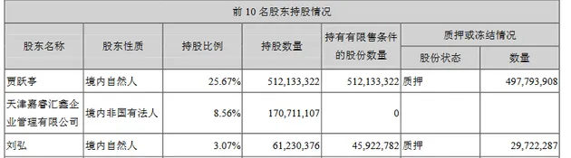 乐视网：嘉睿汇鑫质押1.7亿股 其实际控制人系融创