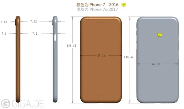 iPhone 7S设计图流出：玻璃机身颜值提高