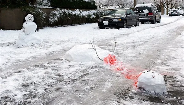 脑洞炸裂！看看老外是怎么堆雪人的