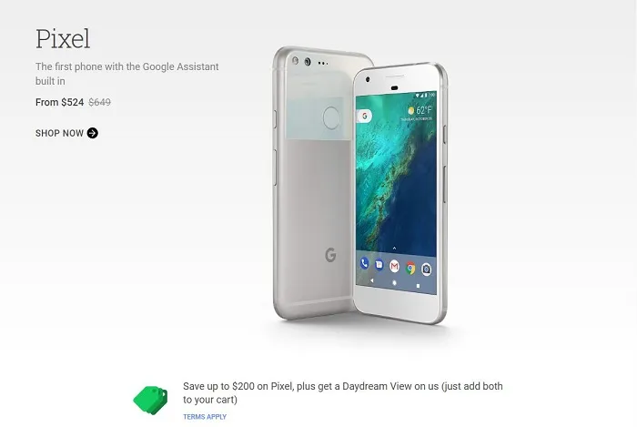 Google Pixel和Pixel XL都降价了，最高降幅达200美元