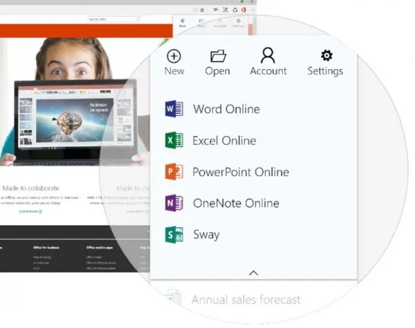 Office Online扩展登陆Edge浏览器