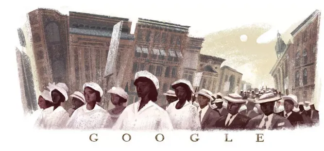 Google涂鸦纪念美国无声民权运动一百周年