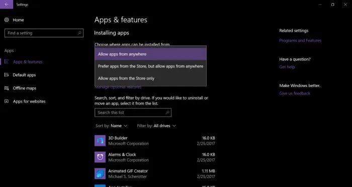 Win 10可限制Win32应用安装 只能通过Windows Store