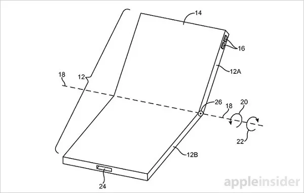 苹果获得可折叠OLED屏iPhone设计专利 采用独特铰链结构