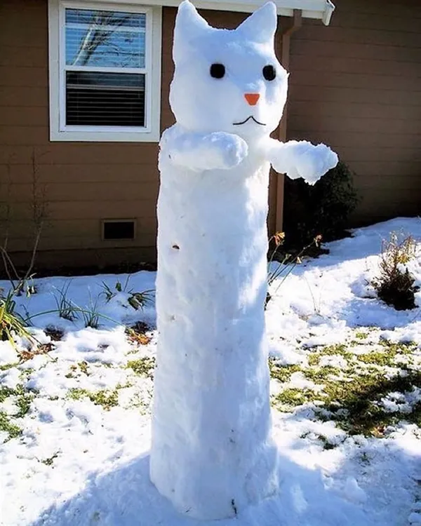 脑洞炸裂！看看老外是怎么堆雪人的