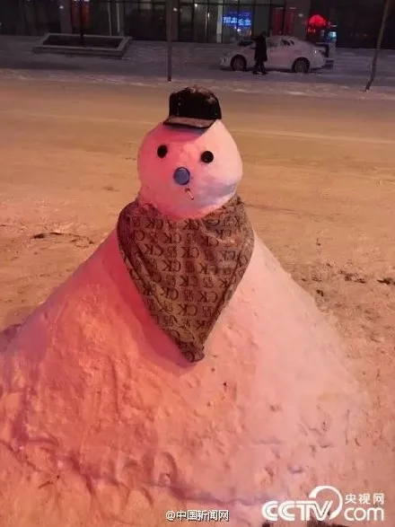 脑洞满分！最强降雪后 沈阳人这样堆雪人