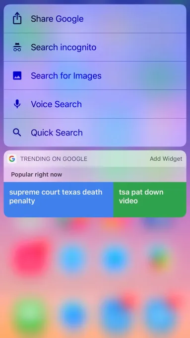 iOS端Google Search应用更新：包含Gboard，支持3D Touch等