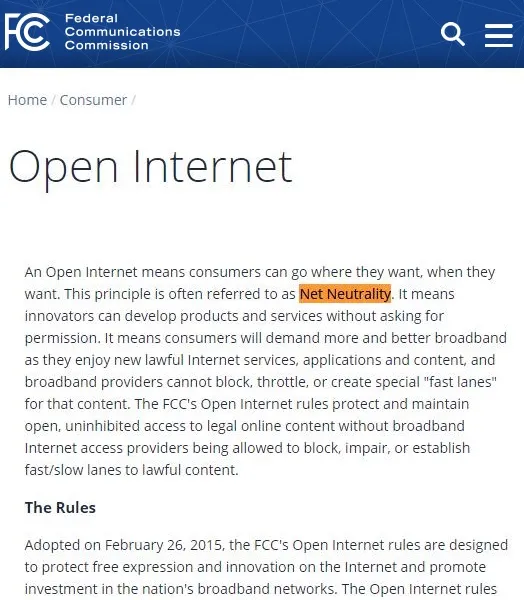 FCC新主席提议缩减“网络中立透明规则”的规模