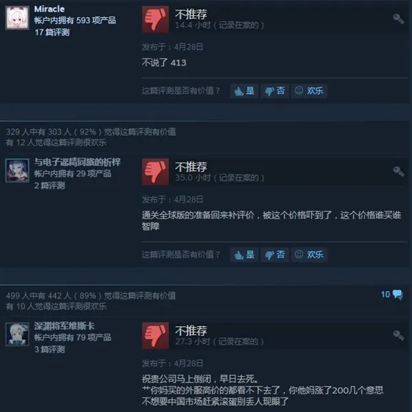 玩家崩溃 Steam国区《尼尔：机械纪元》突然飙至412元