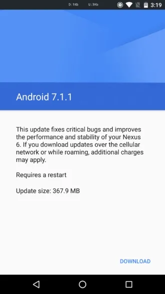亲儿子喜滋滋！谷歌Nexus 6终于更新安卓7.1