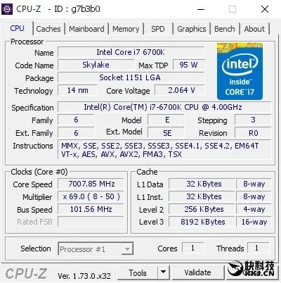 玩家i7-6700K超频7GHz破纪录：WinXP和液氮