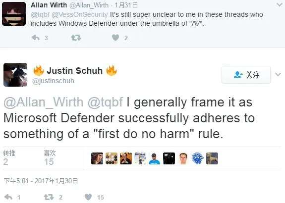 谷歌工程师：微软家的Defender表现得最像一款杀毒软件