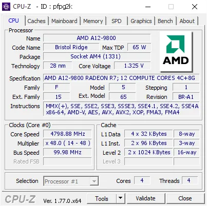 Intel这个真没有，A12-9800搭配幽灵散热器超频到4.8GHz