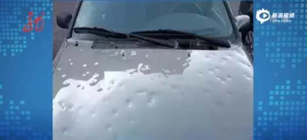 黑龙江突降巨大冰雹：如子弹扫射地面