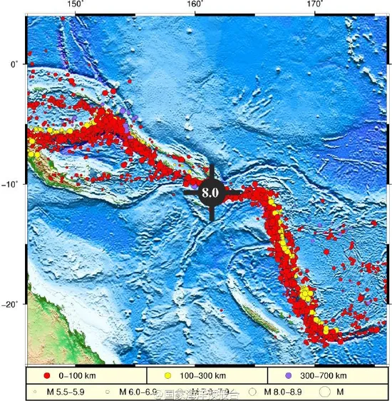 澳大利亚东北部所罗门群岛发生7.8级地震 已引发海啸