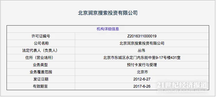 北京润京申请终止支付业务获央行批复 为首家主动终止