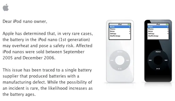 苹果正式终止 iPod nano 更换计划 想更换仍可受理