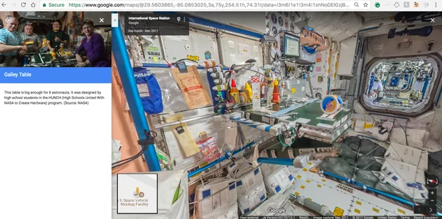 谷歌街景首次走出地球 带你遨游国际空间站