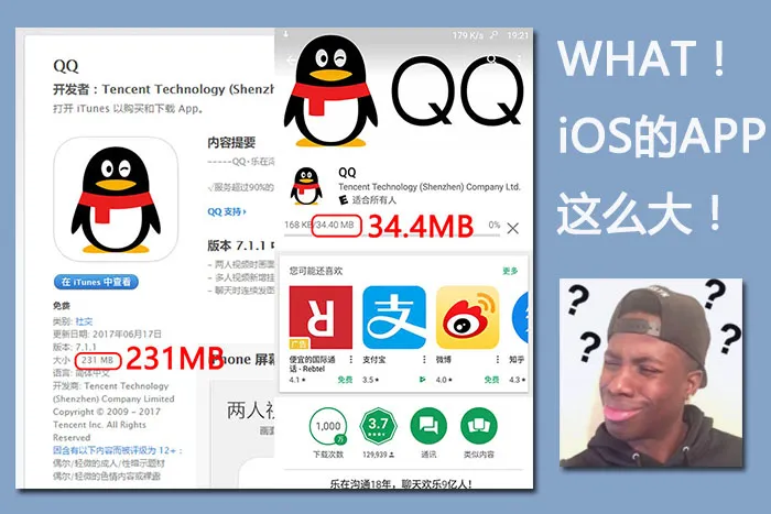 超能课堂(97)：为什么iOS的APP比安卓大好几倍？