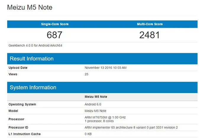 魅族又准备带来魅蓝Note 5了：依旧熟悉的MTK helio P10处理器