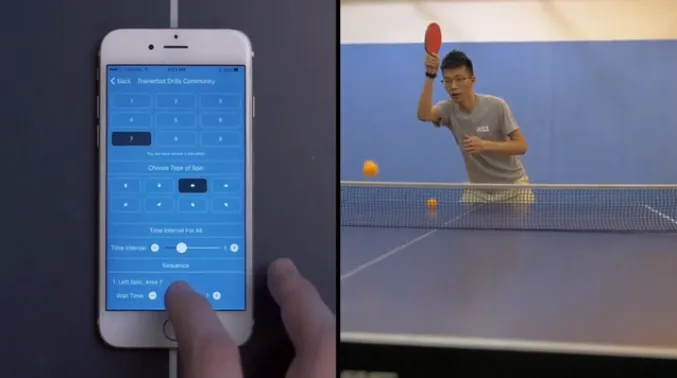 球技快速提升 乒乓球陪练机器人超有趣