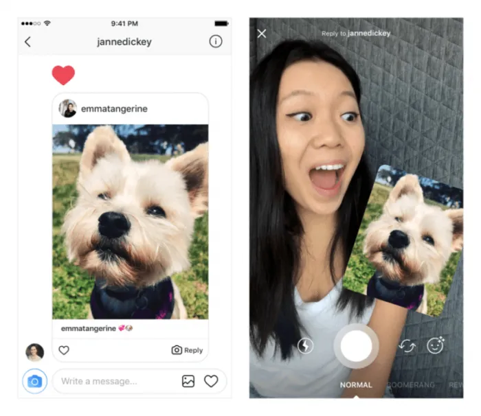 Instagram Direct有了新功能 可将图片做素材生成趣味自拍