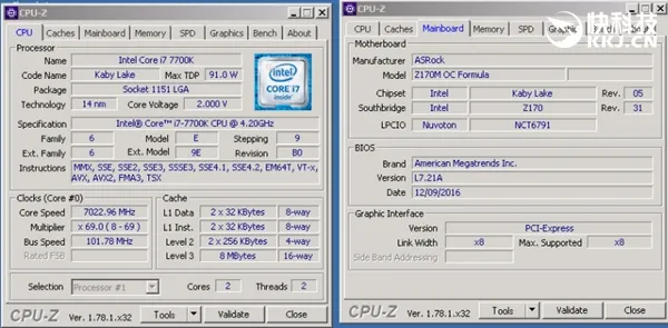 牙膏也这么猛！Intel i7-7700K暴超7GHz：跑分惊呆