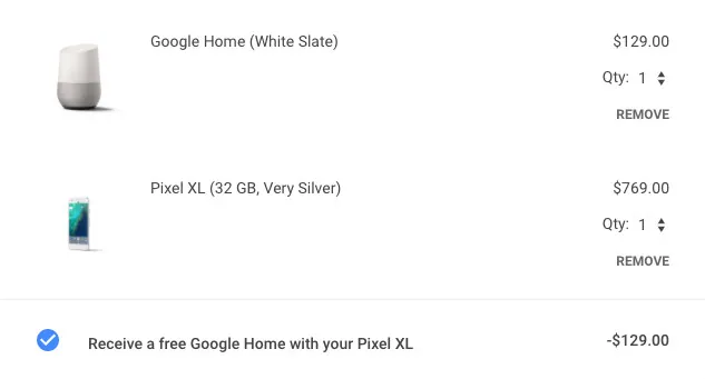 Google Store推优惠活动：买Pixel XL送Google Home