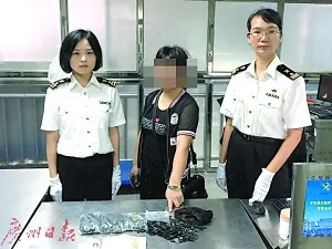 女子安全裤走私近五千个SD卡被截