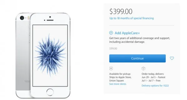 iPhone SE出货时间继续延期 等待时间仍超过两周