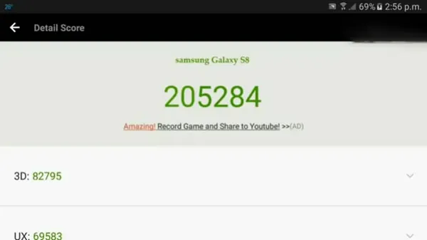 三星Galaxy S8跑出安兔兔最高分 高达20万