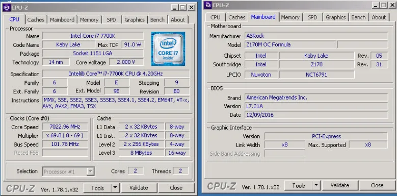 Intel i7-7700K暴超7GHz 通过多项测试