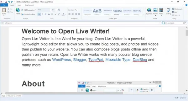 Open Live Writer已经在Windows Store上线