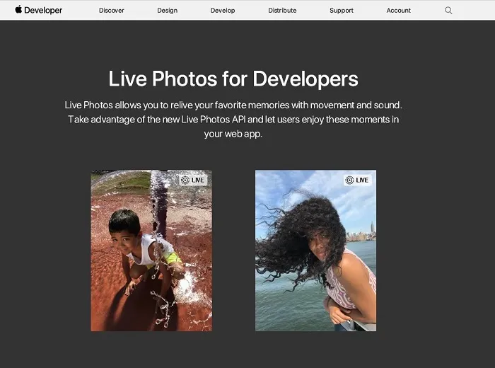 苹果推出Live Photos官方开发工具：支持在网页上播放