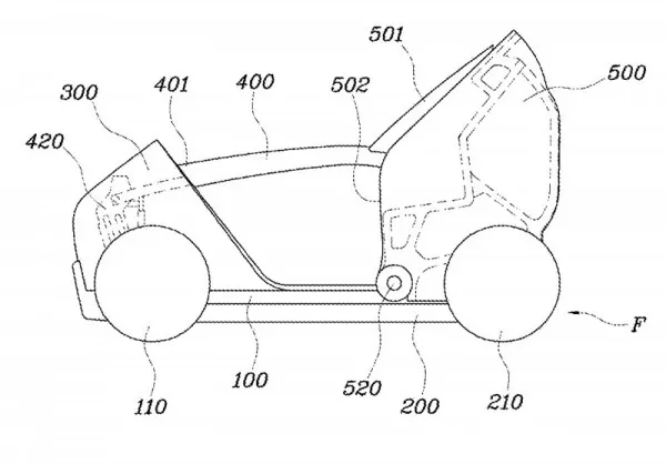 现代在美申请可折叠城市车专利 图纸曝光