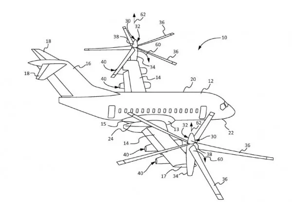 波音航空公司新专利：垂直起降客机