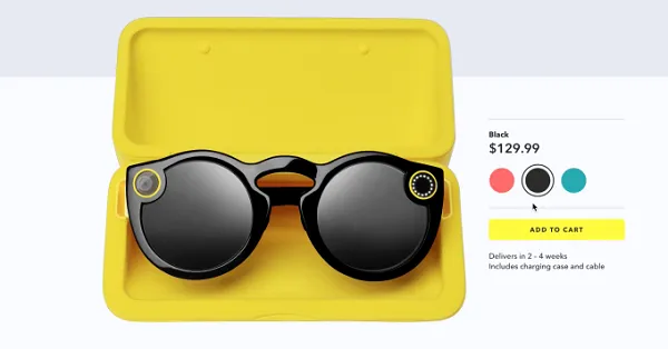 Snap公布2季度数据：Spectacles眼镜销量跌35%