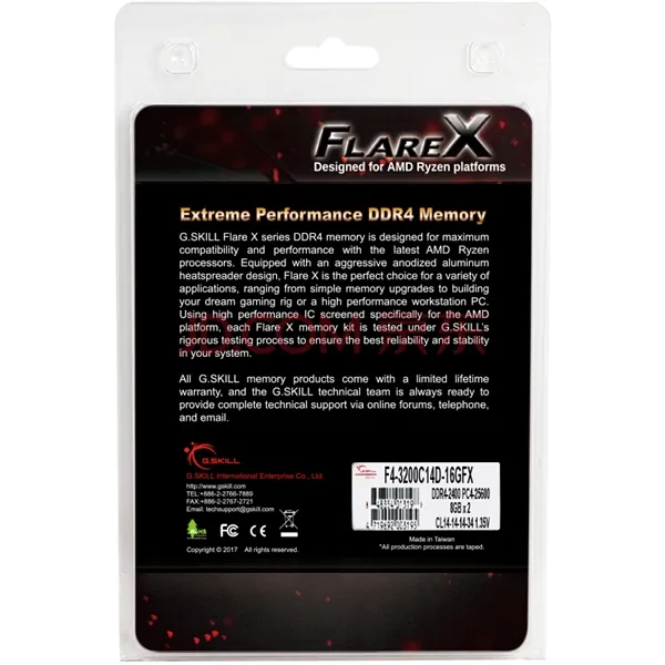 449元起！芝奇Flare X烈焰枪内存开卖：AMD锐龙独享