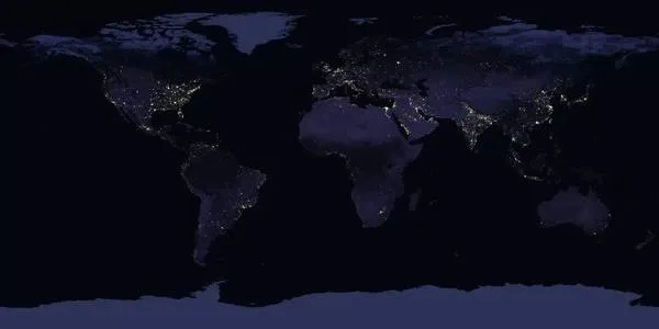 NASA发布了一张新的全球夜景图